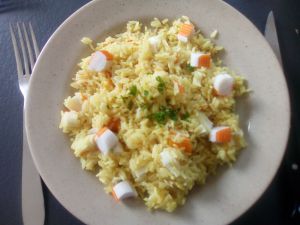 Recette Surimi et riz au curry au cookéo