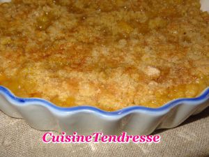 Recette Crumble pêches - gingembre