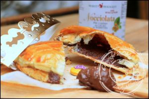 Recette Galette des Rois à la crème d’amandes et pâte à tartiner choco-noisettes