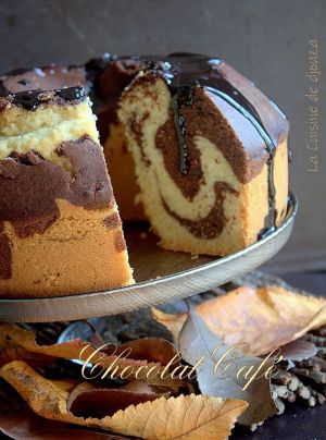 Recette Gâteau Marbré chocolat café