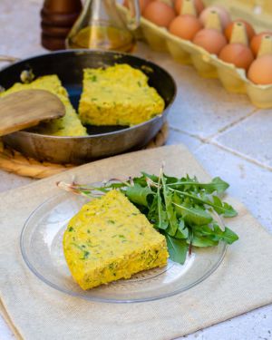 Recette Omelette à la purée de pommes de terre