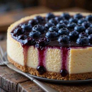Recette Hutterite Blueberry Cheesecake | Creamy Baked Cheesecake