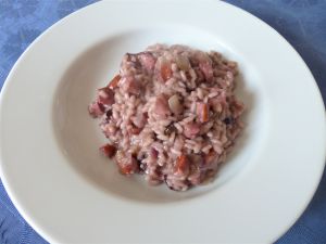 Recette Risotto à l’endive rouge, saucisse fumée et vin rouge