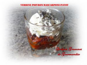 Recette Verrines poivrons-mascarpone-pavot