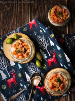 Recette Verrines au chèvre-saumon-citron