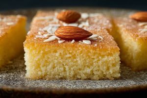 Recette Ma basboussa aux amandes, l’exploration d’un moelleux parfait