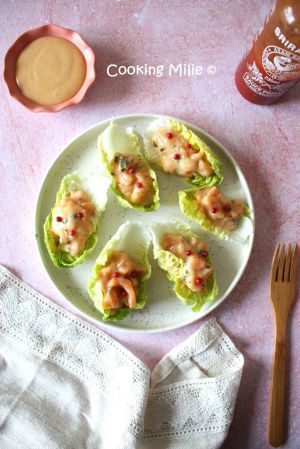 Recette Barquettes de tartare de saumon fumé à la mayonnaise pimentée