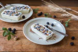 Recette Yaourt glacé aux mûres et pistaches