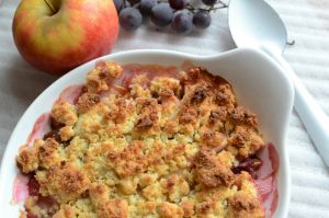 Recette Crumble pommes raisins