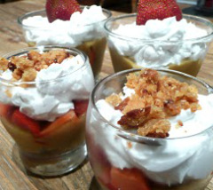 Recette Triffle fraise rhubarbe revisité (vegan)