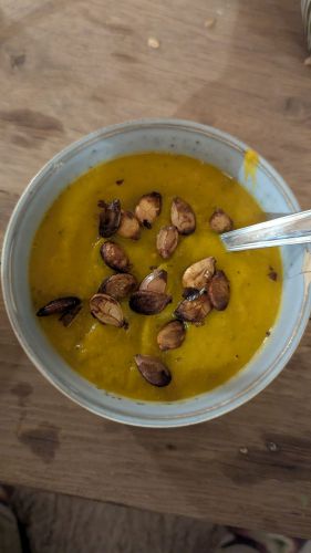 Recette Potage de potimarron et carottes zéro déchet
