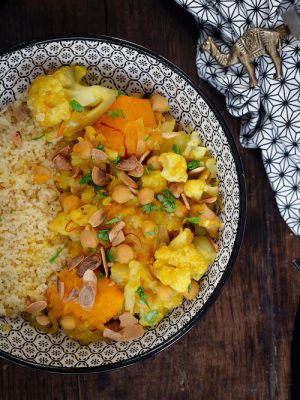 Recette Tajine de chou-fleur et de potimarron au safran d’Alsace