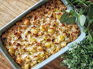 Recette Gratin de gnocchis, poireau, thon et gorgonzola