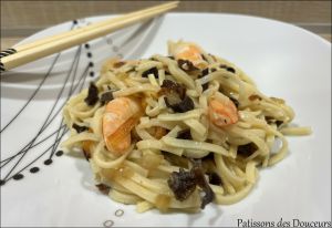 Recette Des Nouilles Asiatiques aux Crevettes