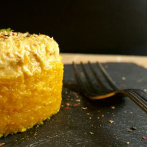 Recette Envie de polenta aux carottes & son chutney coco (Battle food #36)