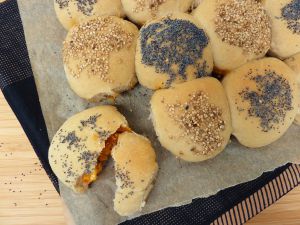 Recette Pizza balls : pesto rosso, tofu et cheddar *vegan*