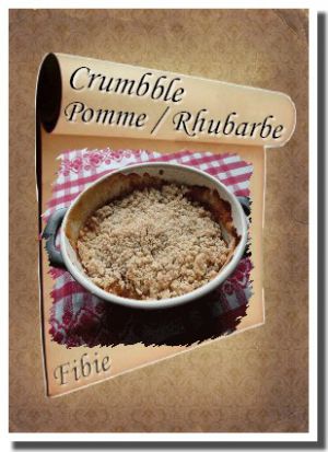 Recette Crumbble pomme / rhubarbe