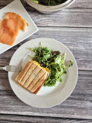 Recette Croque monsieur saumon cheddar