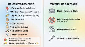 Recette Gâteau pommes renversé caramélisées fondant