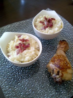 Recette Risotto poireau bacon