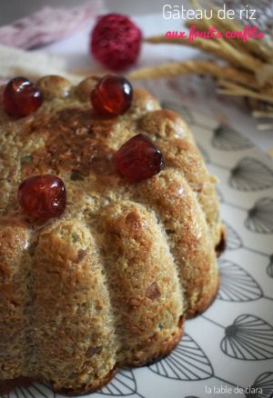 Recette Gâteau de riz aux fruits confits