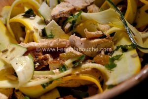 Recette Salade De Courgettes Au Poulet Fruits Secs Et Graines