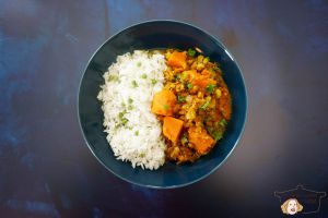 Recette Curry de courge, recette vegan