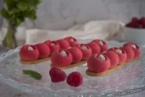 Recette Entremets menthe, framboise et citron vert