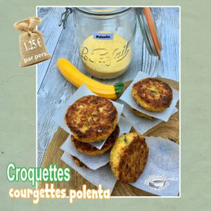Recette Croquette courgette & polenta - Challenge fins de mois difficiles - #FDMD8