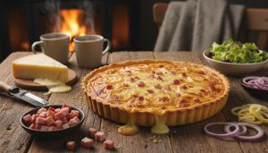 Recette Délicieuse quiche au fromage à raclette : une recette savoureuse et réconfortante