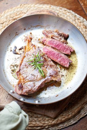 Recette Entrecôte grillée à la poêle