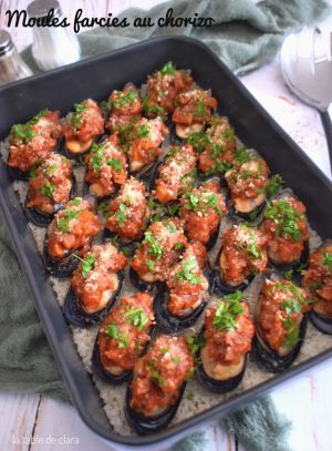 Recette Moules farcies au chorizo