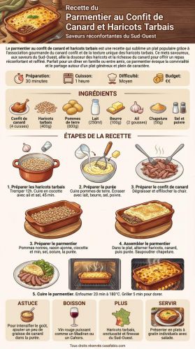 Recette Du Parmentier au Confit de Canard et Haricots Tarbais