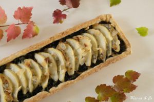 Recette Tarte aux poires, gorgonzola et feuilles de blettes