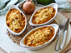 Recette Crumble de cabillaud aux courgettes & chorizo