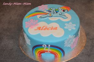 Recette Gâteau pâte à sucre My Little Pony, Rainbow Dash