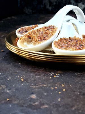 Recette Crème brûlée au foie gras et au pain d'épices