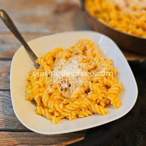 Recette Pâtes à la crème de butternut