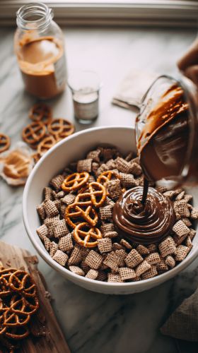 Recette Indulge in Brownie Batter Puppy Chow: A Sweet Snack Twist