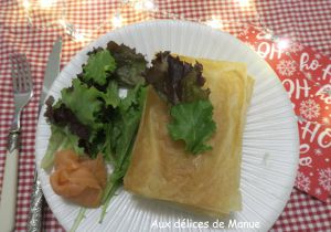 Recette Millefeuille aux 2 saumons, petits suisses et tomates séchées