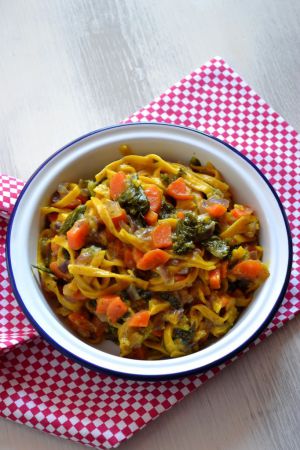 Recette One pot pasta au chou kale {vegan}