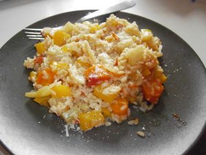 Recette Risotto de légumes : fenouil, tomates, carottes et poivron