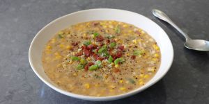 Recette “Cacio e Pepe” Corn Chowder