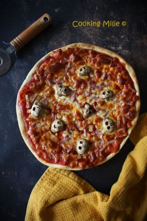 Recette Halloween #41 - Pizza aux champignons de la mort