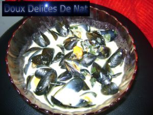 Recette Moules sauce gorgonzola au mascarpone :