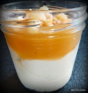 Recette Crème de mascarpone et compote de pommes/ crema de mascarpone y compota de manzanas