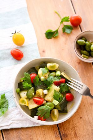 Recette Salade de courgettes à la vapeur super légère