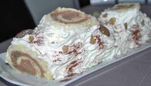 Recette Bûche à la crème de marrons *