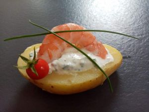 Recette Chaud froid de farcis parmentier au saumon ou aux crevettes