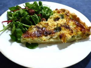 Recette Quiche aux poireaux  et bleu de brebis